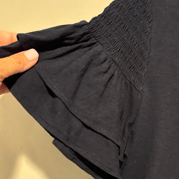 Women's LOFT Short Sleeve Top Navy Blue Size Medium - Picture 4 of 8